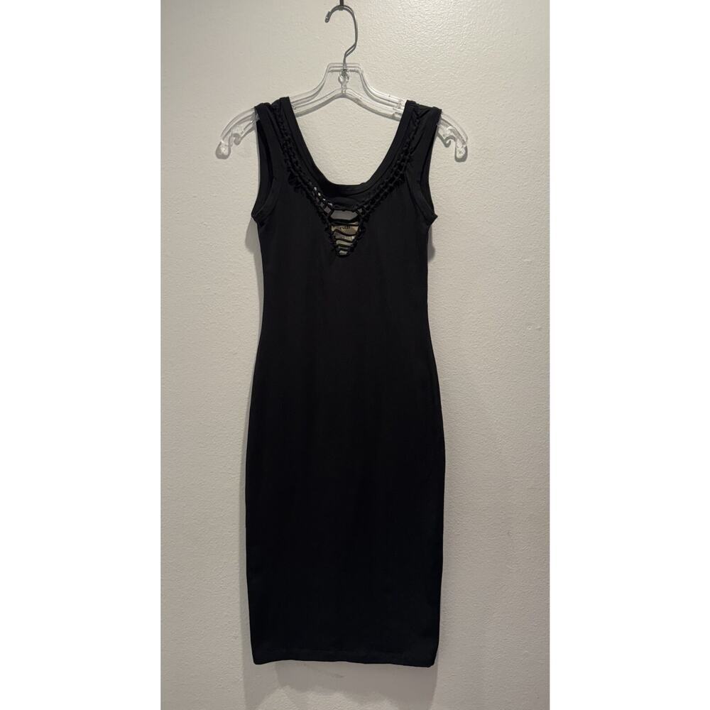 FUZZI Women’s‎ Size Small Black Cut Out Bodycon Dress Sexy Sleeveless Clubwear